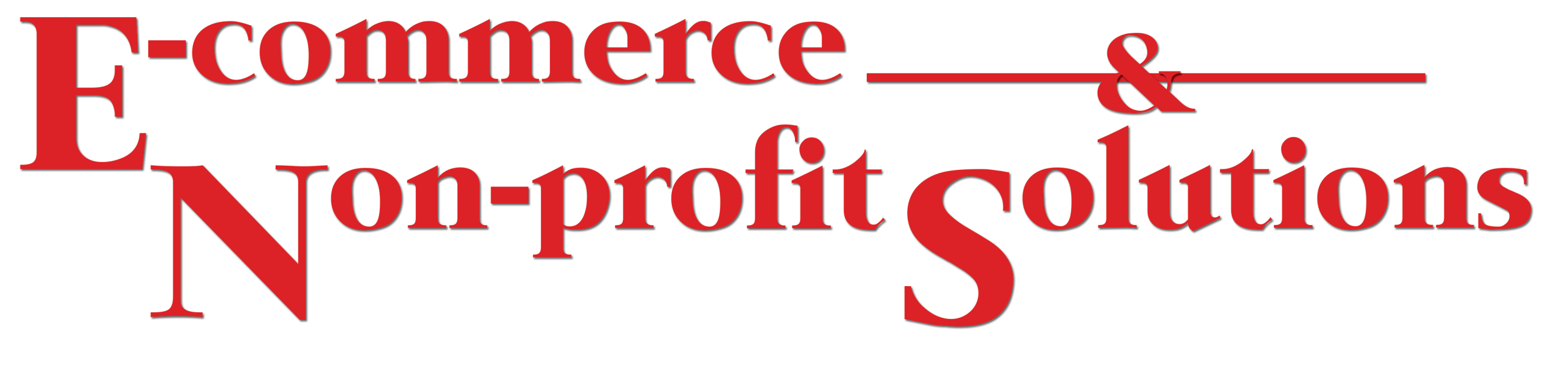 Words "E-commerce and Non-Profit Solutions" in the style of the logo for Wagner Web Designs, a modern web design company for small businesses in Charleston, SC, Westchester, NY, Delray Beach, FL, and more.
